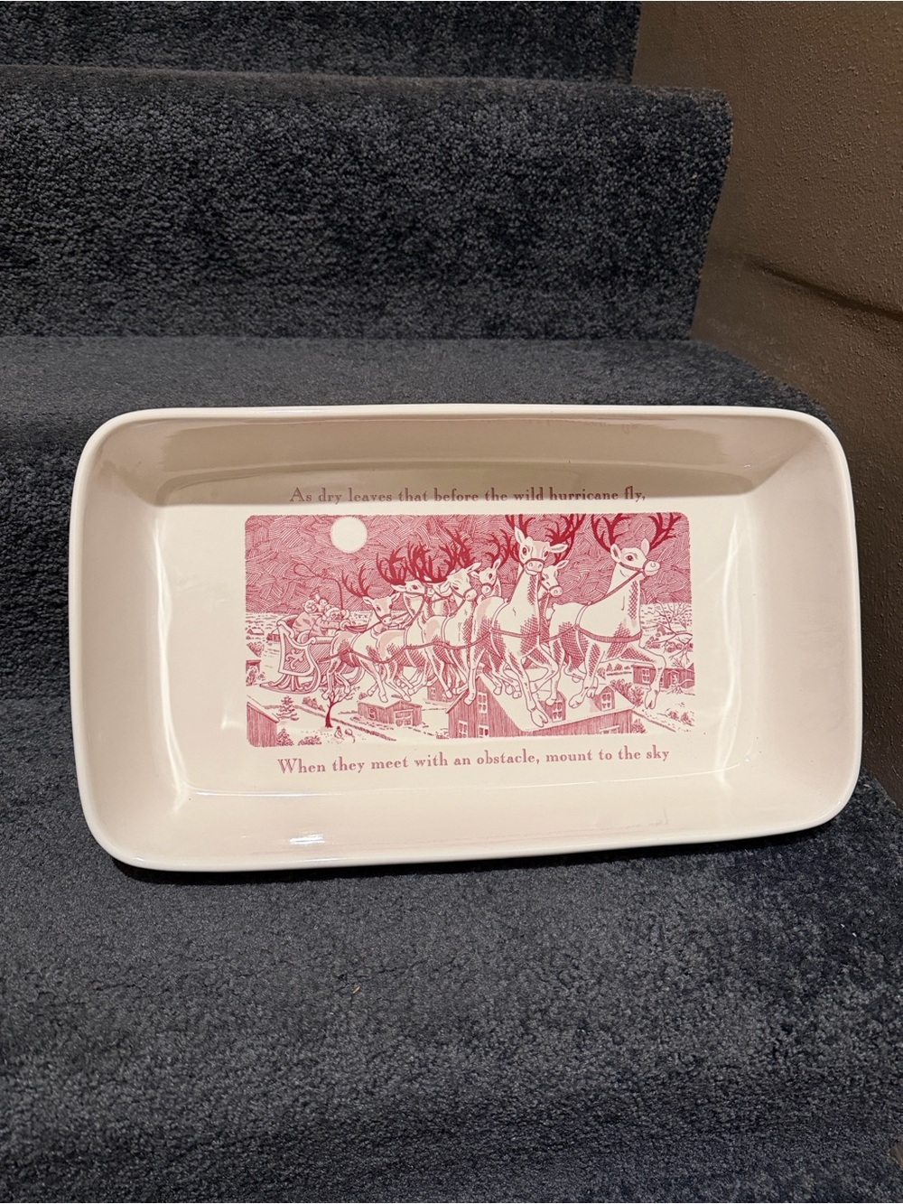 Noble Excellence Twas the Night Before Christmas Rectangle Baker 15 3/8" x 9 1/4